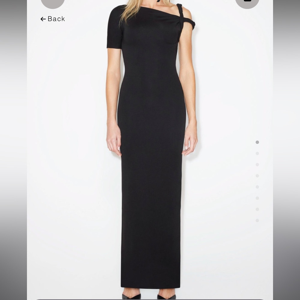 KHY SUEDED STRETCH TWIST MAXI DRESS | BLACK - M